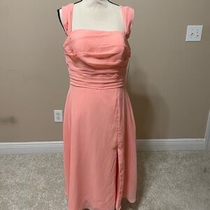 Coral Short Off-the-Shoulder Bridesmaid Dresses With A-Line